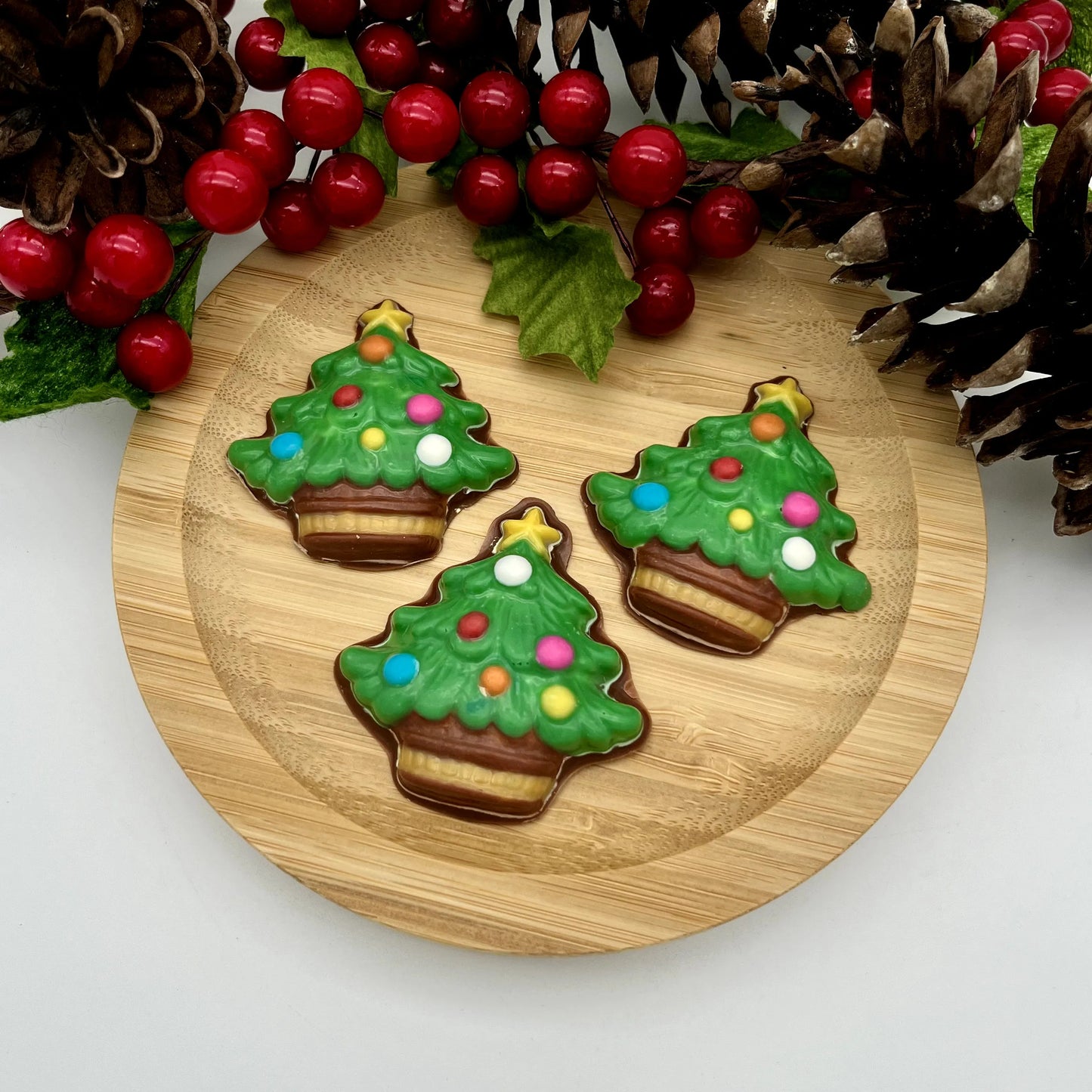 Festive Christmas Tree in Basket