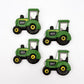 Chocolate farm tractors in signature John Deere green and yellow colour palette. For anyone who loves farming and the countryside.