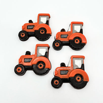 Chocolate farm tractors in signature Kubota orange colour palette. For anyone who loves farming and the countryside.
