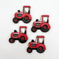Chocolate farm tractors in signature Massey or Case IH red colour palette. For anyone who loves farming and the countryside.