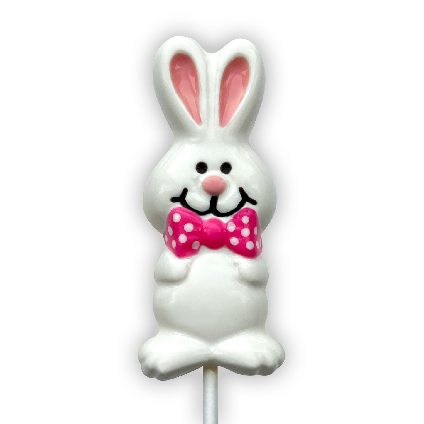Polka Dot Bowtie Bunny Sucker