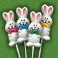 Polka Dot Bowtie Bunny Sucker