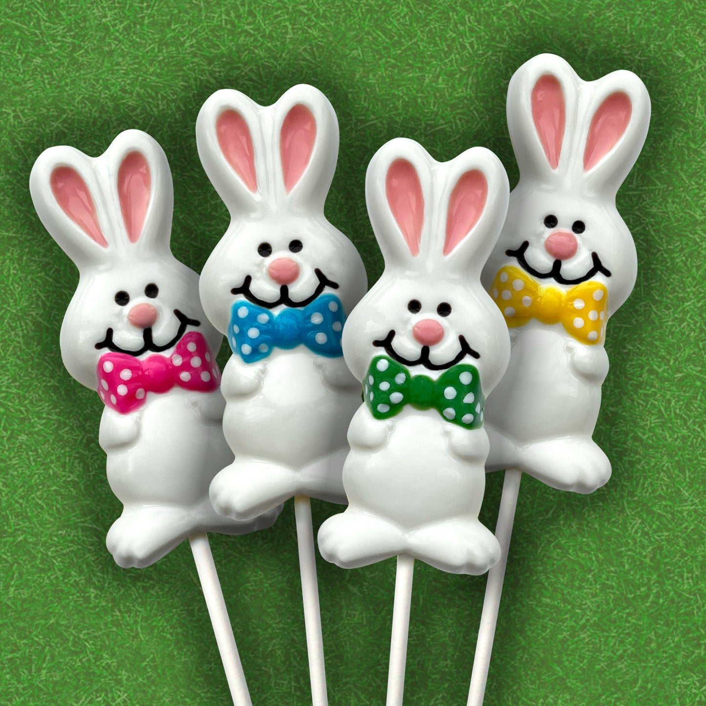 Polka Dot Bowtie Bunny Sucker
